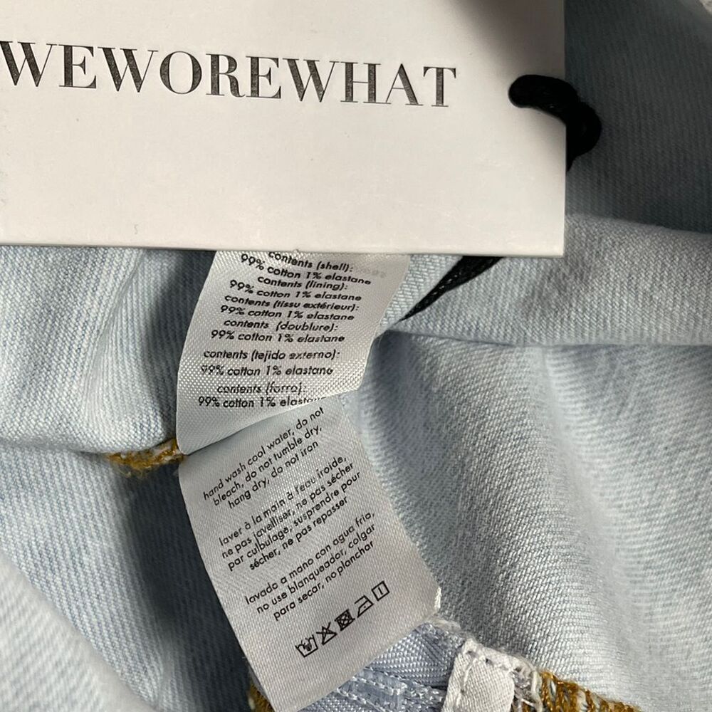 Weworewhat Women's Cut Out Denim Mini Skirt - Picture 9 of 12